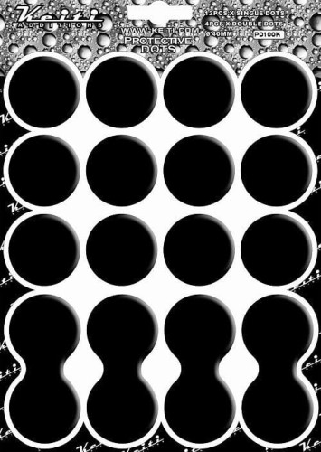 OCHRONNE NAKLEJKI NA ZBIORNIK KEITI BLACK 16 PACK