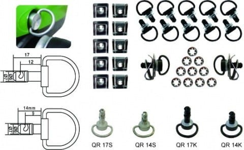 ŚRUBKI SZYBKIEGO MONTAŻU KEITI QUICK RELEASE FASTENER BLACK 17MM (10SZT)