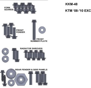 ZESTAW ŚRUB KEITI DO KTM 08-10 EXC