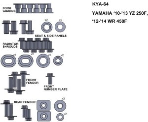 ZESTAW ŚRUB KEITI DO YAMAHA 10-13 YZ 250F 12-14 WR 450F
