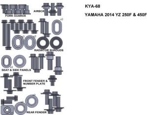 ZESTAW ŚRUB KEITI DO YAMAHA 2014 YZ 250F & 450F