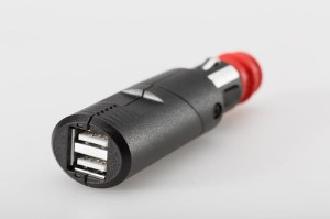 ŁADOWARKA 12V GNIAZDO ZAPALNICZKI ADAPTER DIN PODWÓJNE ZŁĄCZE USB SW-MOTECH