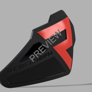 SLIDERY RAMION REBELHORN (NA ŚRUBY) BLACK/FLO RED