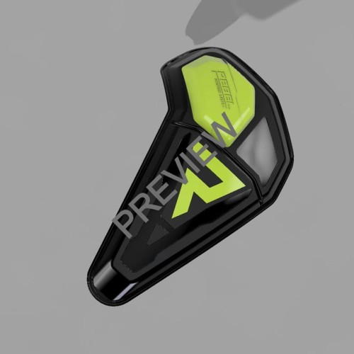 SLIDERY ŁOKCI REBELHORN (NA RZEPY) BLACK/FLO YELLOW