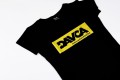 DAVCA T-shirt damski black gold logo