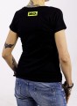 DAVCA T-shirt damski black fluo logo