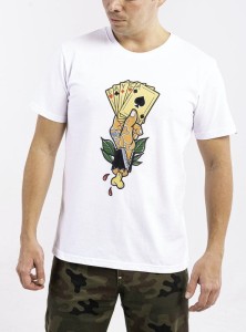DAVCA T-shirt cards white