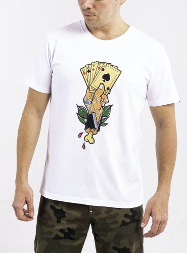 DAVCA T-shirt cards white