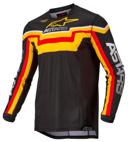 BLUZA ALPINESTARS TECHSTAR QUADRO BLACK YELLOW TANGERINE S