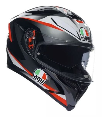 Kask AGV K-5 S PLASMA Grey Red.JPG