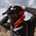 GOGLE IMX ENDURANCE FLIP BLACK MATT/ RED- SZYBA DARK SMOKE