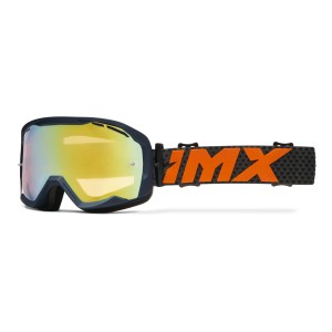 GOGLE IMX ENDURANCE FLIP GRAPHIE BLUE MATT/ ORANGE - SZYBA IRIDIUM GOLD + CLEAR (2 SZYBY W ZESTAWIE)