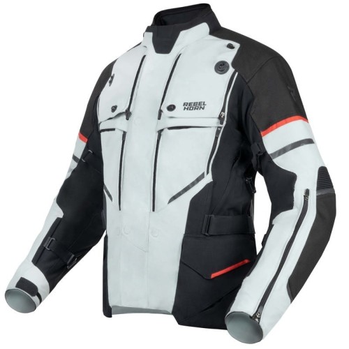 KURTKA TEKSTYLNA REBELHORN RANGE GREY/BLACK/RED XS