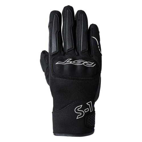 RĘKAWICE SKÓRZANE RST S1 MESH CE BLACK/BLACK/WHITE XS (3182)