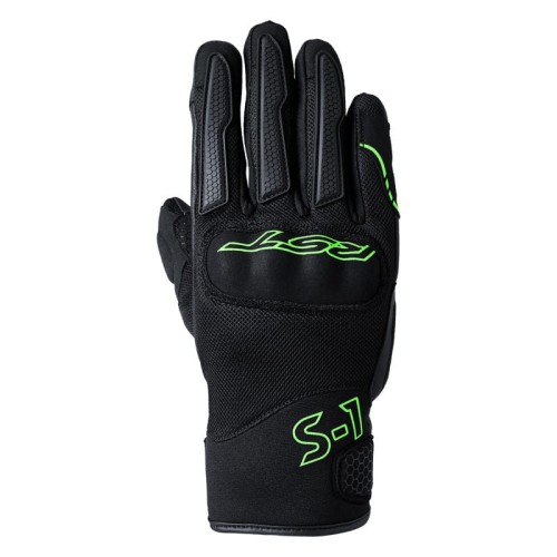 RĘKAWICE SKÓRZANE RST S1 MESH CE BLACK/GREY/NEON GREEN S (3182)
