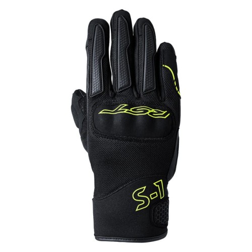 RĘKAWICE SKÓRZANE RST S1 MESH CE BLACK/GREY/FLUO YELLOW S (3182)
