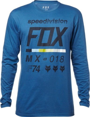 KOSZULKA FOX Z DŁUGIM RĘKAWEM DRAFTR DUST BLUE L