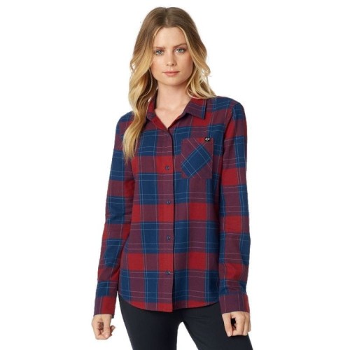KOSZULA FOX LADY KICK IT FLANNEL DARK RED S