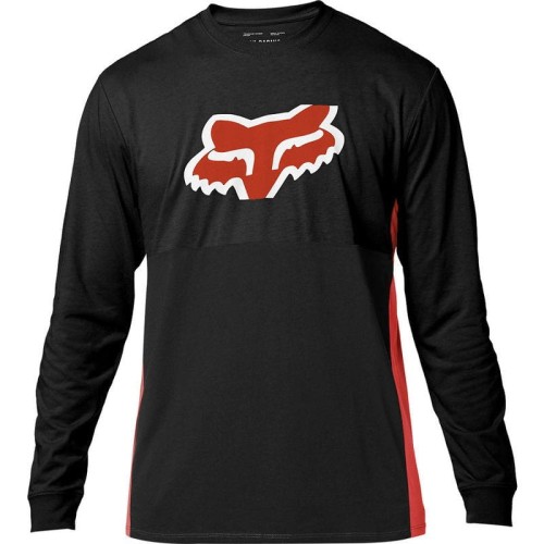 KOSZULKA FOX Z DŁUGIM RĘKAWEM BLAZED BLACK/ORANGE L