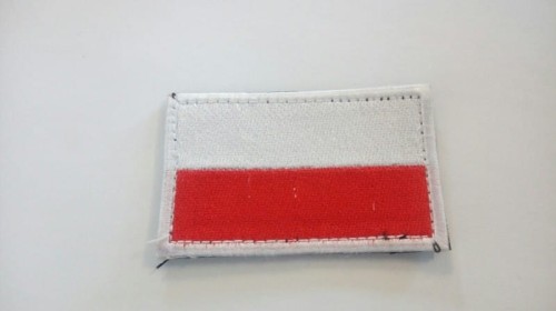 ODZNAKA NA RZEP REBELHORN FLAGA POLSKI WHITE/RED 50X80MM