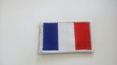 ODZNAKA NA RZEP REBELHORN FLAGA FRANCJI BLUE/WHITE/RED 50X80MM