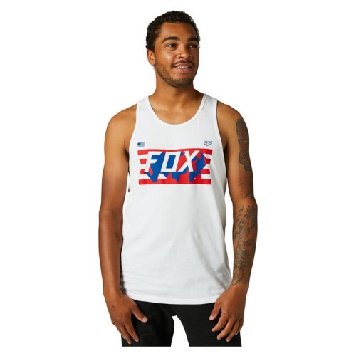 KOSZULKA BEZ RĘKAWÓW FOX RWT FLAG OPTIC WHITE S