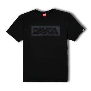 DAVCA T-shirt męski black matt logo