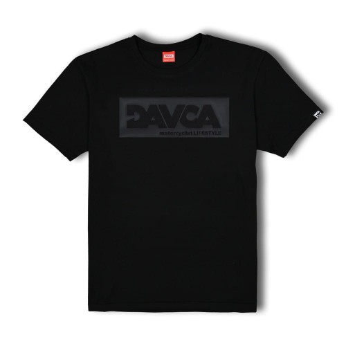 DAVCA T-shirt męski black matt logo