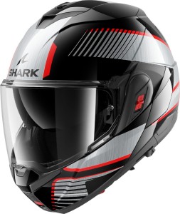 Kask szczękowy SHARK OXO Sikter | silver-red