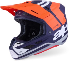 Kask off-road Alpinestars S-M7 CORE | orange matt-blue