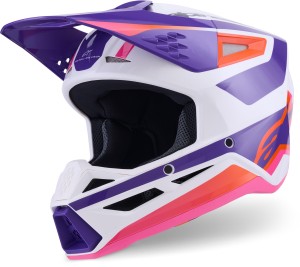 Kask off-road Alpinestars S-M3 HEAT | white-purple