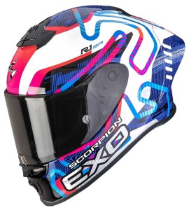 Kask Scorpion EXO-R1 EVO II CORNERING | white-blue-pink