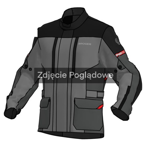 Kurtka Broger Overland Black/Red
