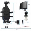 MC39-03 Motocyklowy uchwyt w ramę na telefon antywibracyjny ładowanie USB-C