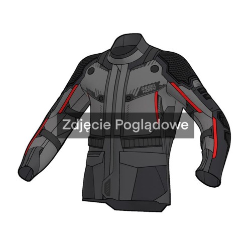 Kurtka Rebelhorn PATROL II Black/Dark Grey/Red