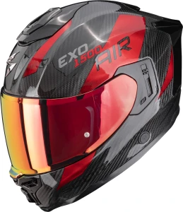 Kask Scorpion EXO-1500 Air Carbon PLATTED red + ciemny wizjer