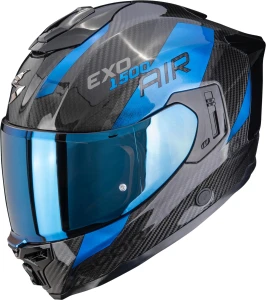 Kask Scorpion EXO-1500 Air Carbon PLATTED blue + ciemny wizjer  (1)