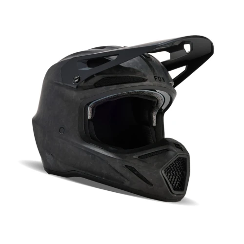 KASK MOTOCYKLOWY FOX V3 RS CARBON SOLID MATTE BLACK L