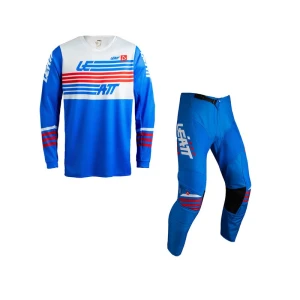 STRÓJ OFFROADOWY BLUZA I SPODNIE LEATT KIT MOTO 3.5 STRIPES BLUE XXL