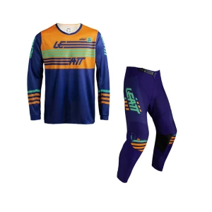 STRÓJ OFFROADOWY BLUZA I SPODNIE LEATT KIT MOTO 3.5 STRIPES ORANGE S