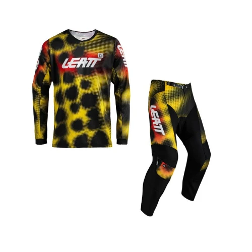 STRÓJ OFFROADOWY BLUZA I SPODNIE LEATT KIT MOTO 3.5 LEOPARD YELLOW S