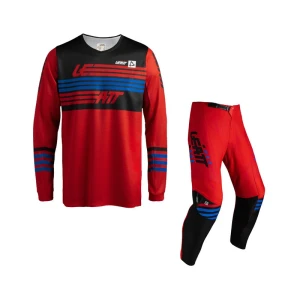 STRÓJ OFFROADOWY BLUZA I SPODNIE JUNIOR LEATT KIT 3.5 STRIPES RED L