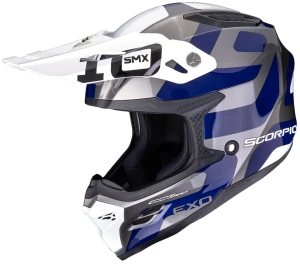Kask off-road Scorpion SMX-10 Leap | silver-blue