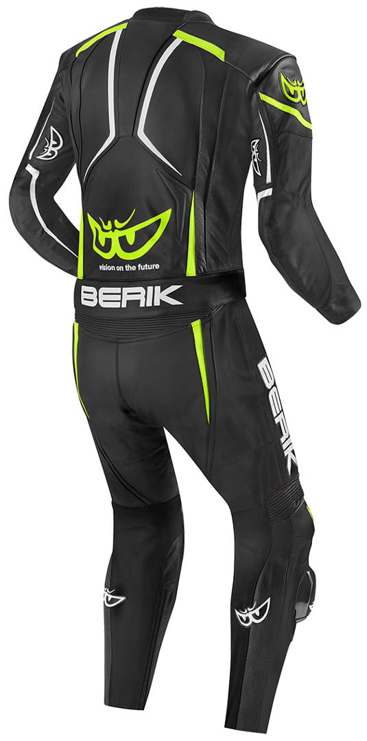 Berik Ascari Pro Twee stuk motorfiets leder pak, schwarz/weiß/rot/blau